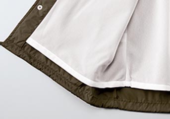 コーチジャケット トリコット起毛のライナー付き