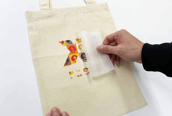 オリジナルグッズ ラバー転写工程3