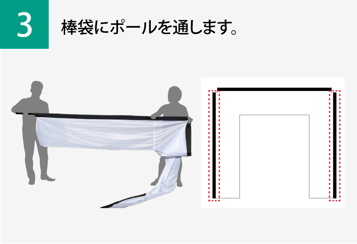 ゲートバナー 組立手順3