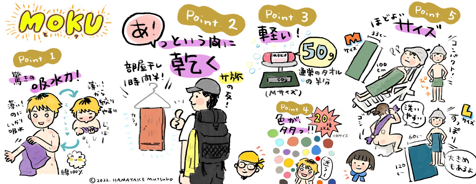 MOKUタオル 特徴