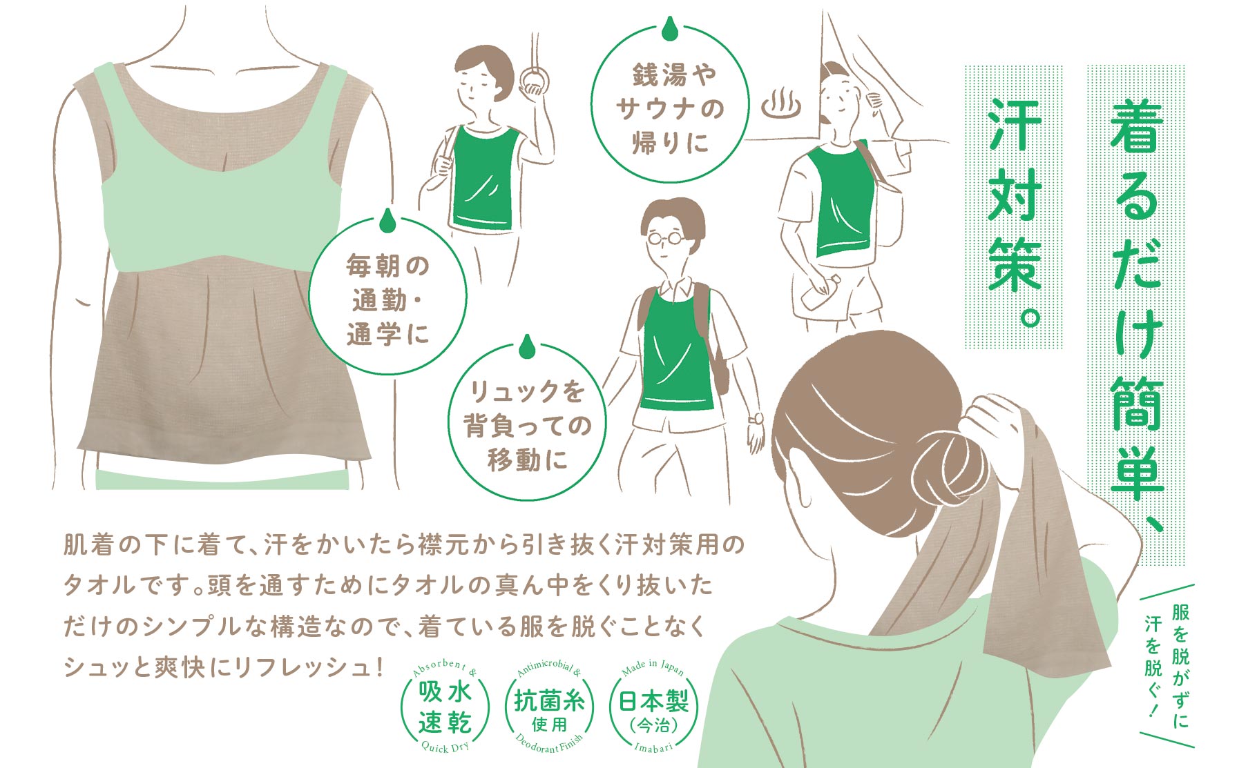 アンダータオル 特徴